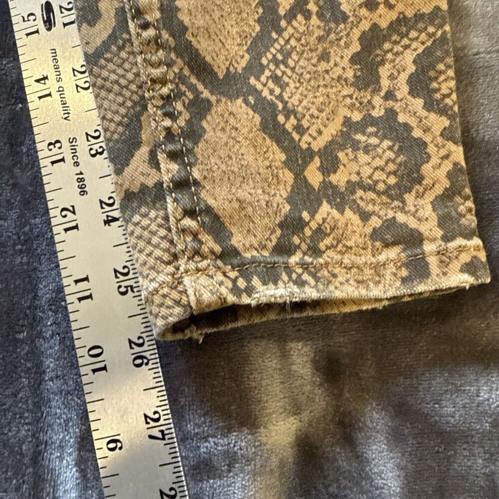 Zara Brown Python Ssake Print Stretch High Rise S… - image 3